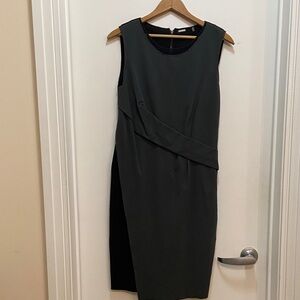 Elie Tahari Asymmetrical Dark Gray Dress